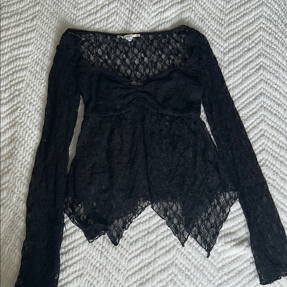 Urban Outfitters Black Lace Blouse